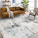 Rugs Modern Soft Abstract Area Rugs for Living Room/Bedroom/Kitchen & Dining Room,Medium Pile Home Decor Carpet Floor Mat (Grey9, 3' 11" x 5' 3")