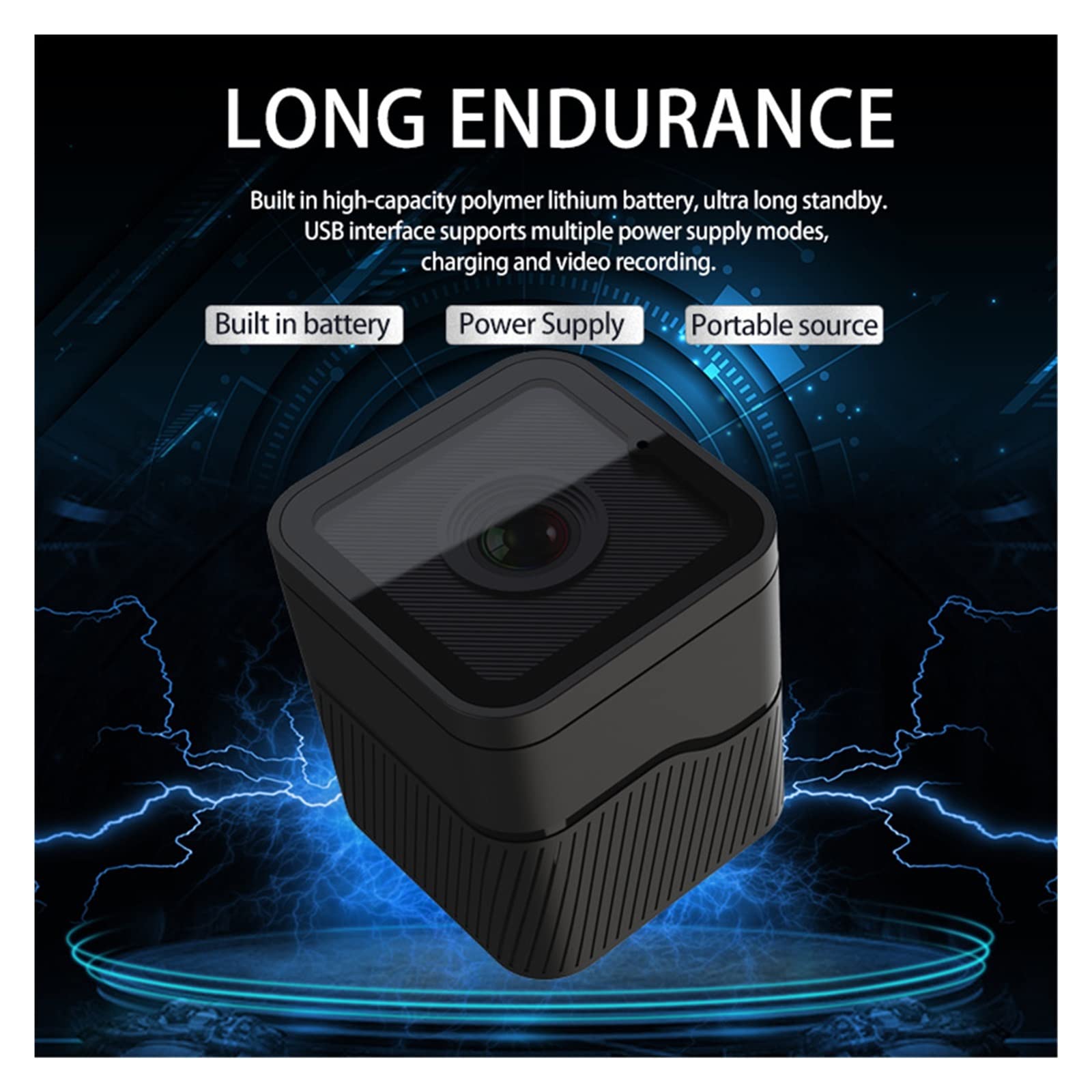 Action Cam, CS03 Videocamera Full HD 1080P Videocamera sportiva impermeabile subacquea portatile Videocamera for registrazione video esterna con microfono incorporato ,All'aperto, Sport, Video(With 32