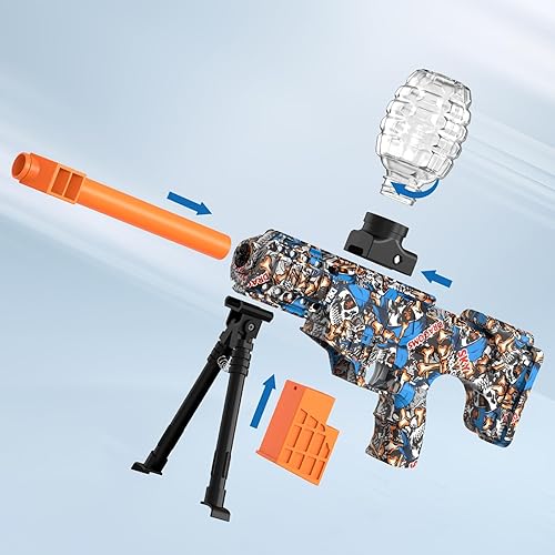 Miniatura 5 de joykey Juego de 2 Lanzadores Eléctricos, Lanzador Automático Splat, 30000+, Tolva de 500, Gafas Protectoras, 2 Baterías Recargables, Actividades