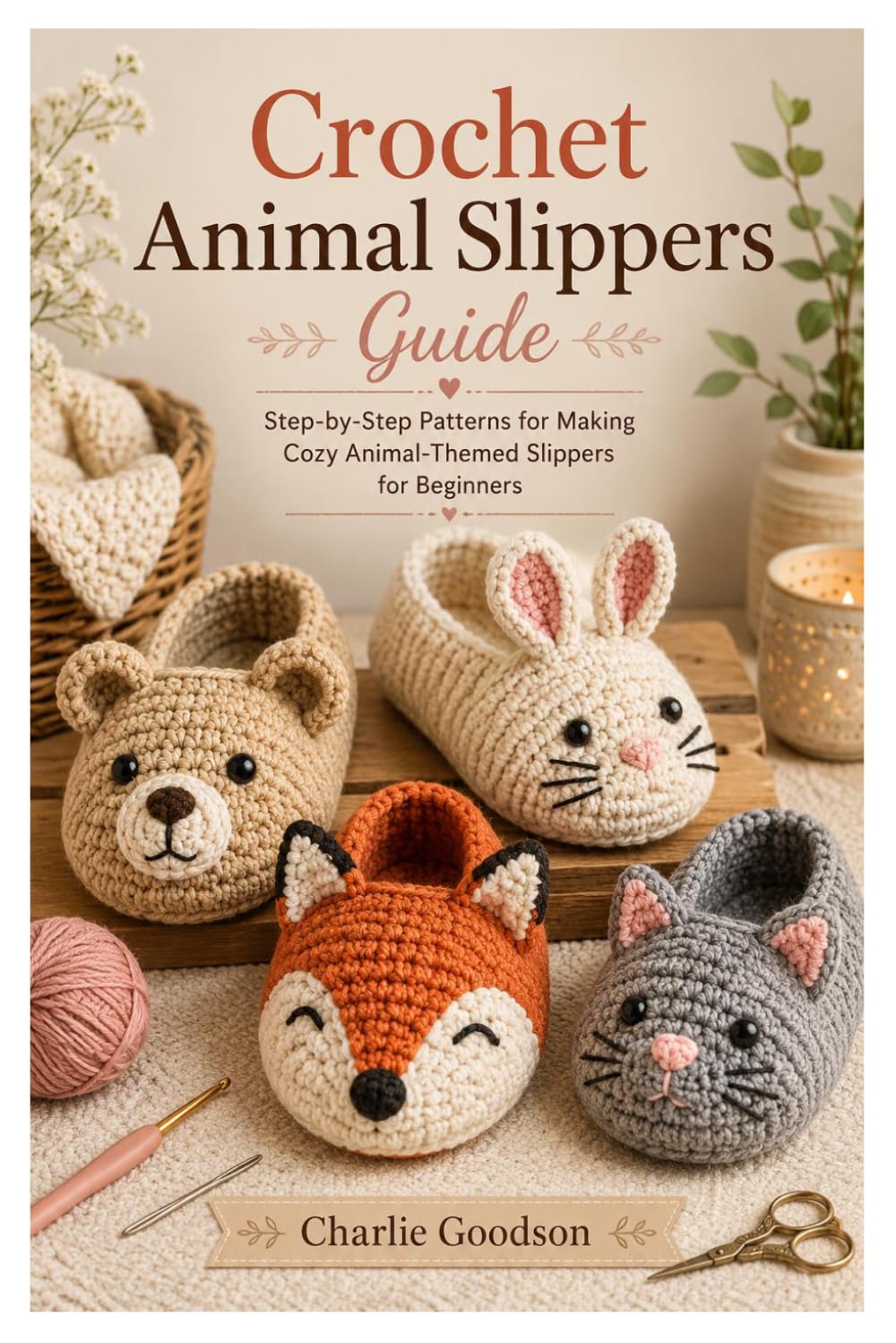 Crochet Animal Slippers Guide: Step-by-Step Patterns for Making Cozy Animal-Themed Slippers for Beginners