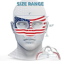 Vista 4 de QK01US - Protector de nariz para nariz rota, máscara de protección facial, máscara ajustable de bandera estadounidense, media máscara de mascarada