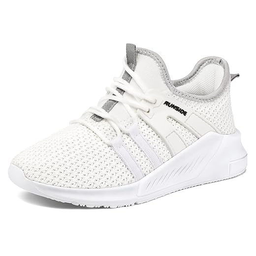 RUNSIDE Boys Girls Tennis Shoes Kids Lightweight Breathable Sneakers Lace-up Running Athletic Shoes for Toddler/Little Kid/Big Kid