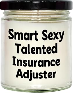 Gifts from Insurers to Insurance Adjusters, Smart Sexy Talented Insurers' Favorite Vanilla Soy Candle, Perfect Christmas Unique Gifts for Insurance Adjuster Friends and Family