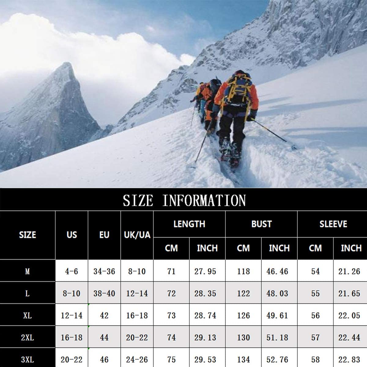 MU Chaqueta de Esquí Impermeable 3In1 para Hombre, Abrigo Espesado de Invierno Cálido, Transpirable Resistente a la Montaña Snowboard Ropa de Rompevientos/Navy/L