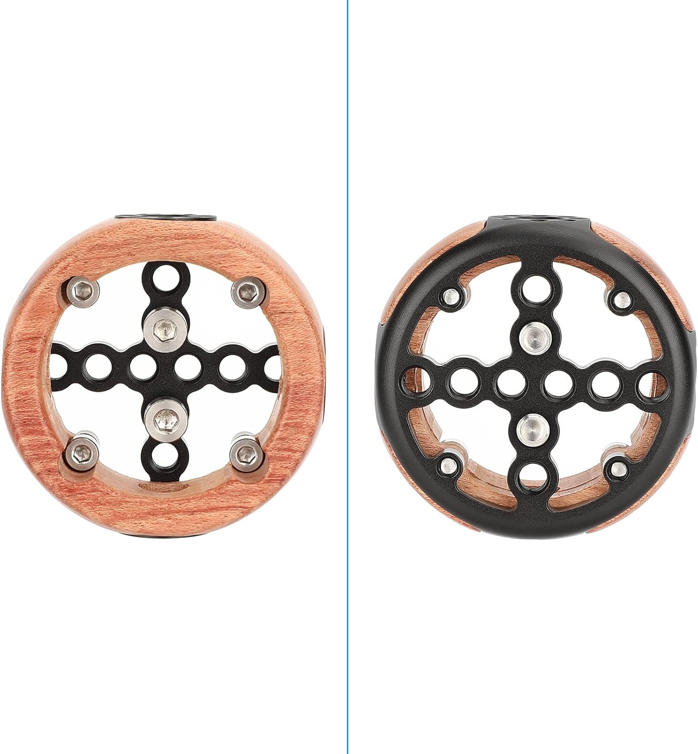 CAMVATE Round Hand Wheel with 1/4"-20 Mount for Camera Video Wooden Handle Grip - 3216