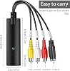 Audio Video Grabber USB 2.0, USB Video Capture Plug & Play Audio Video Converter, Video Adapter for Editing Hi8 VHS to DVD Digitize with Scart/AV Converter Adapter for Mac and Windows 10