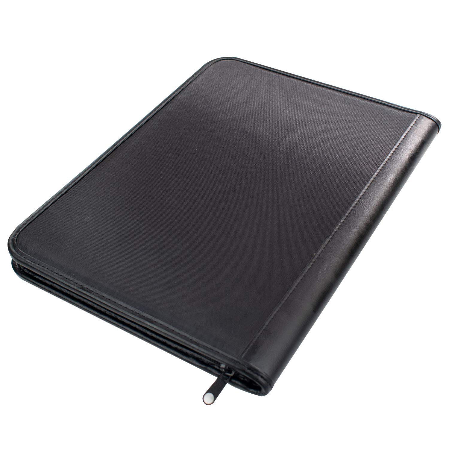 Organisateur de fichiers extensible 25 compartiments A4 zippé simili cuir noir