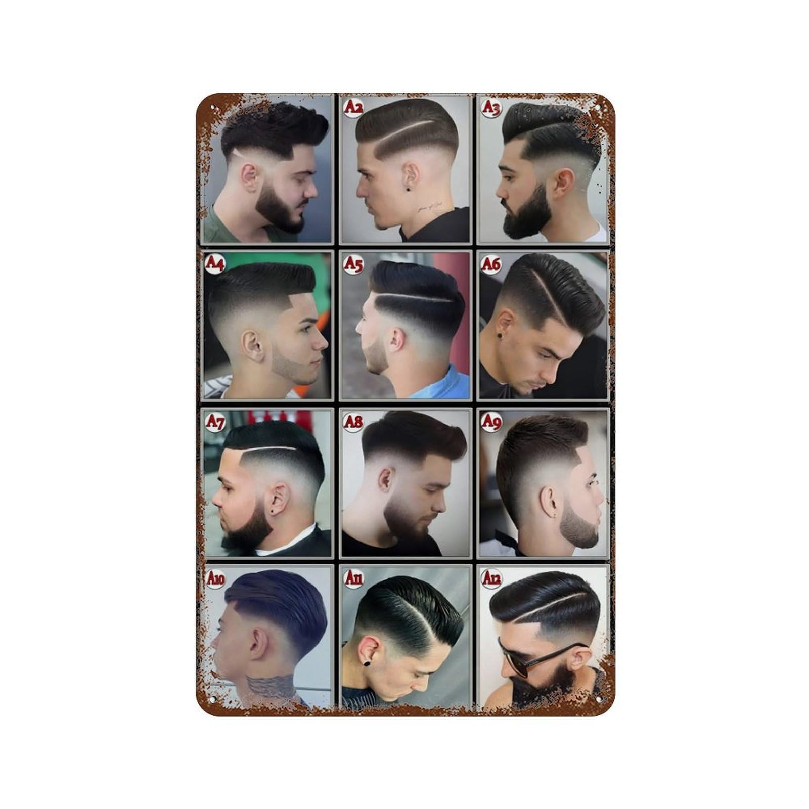 xiaoxiaoshen Barber Shop Fashion Hairstyle (7) Wall Decor Art Metal Tin Poster Modern Home Decor Art Home Bar Shop Decorations Vintage Sign 30x20cm