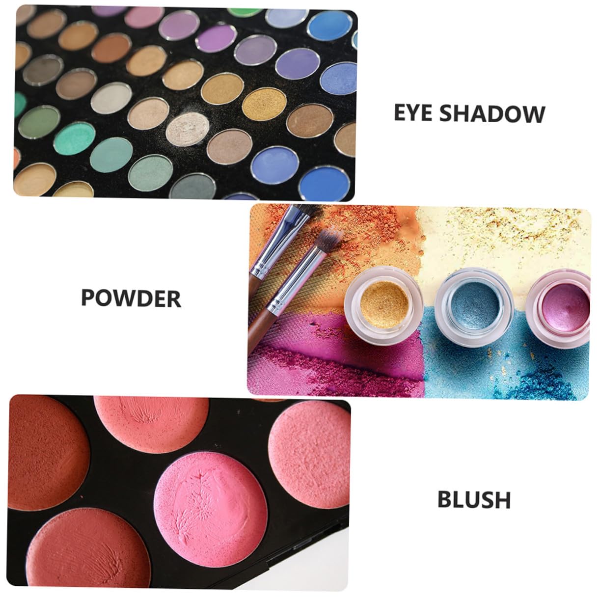 Homoyoyo 2 Stück-pack Magnetische Lidschattenpaletten aus Leichtem Abs Kunststoff Portable Selbstgemacht Lidschattenschalen für Make Up Unterwegs und Aufbewahrung