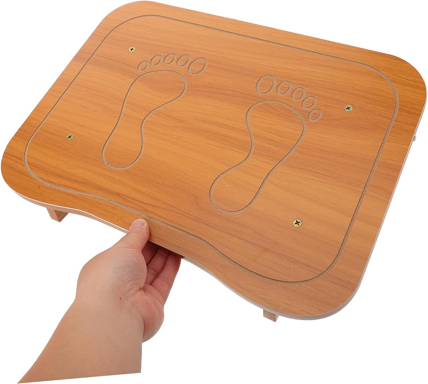 Wood Foot Stool Under Desk Footrest with Beveled Design for Proper Support Non-Skid Practical Footrest Stool for Office and Home Use Portable Feet Stand for Stress Relief and