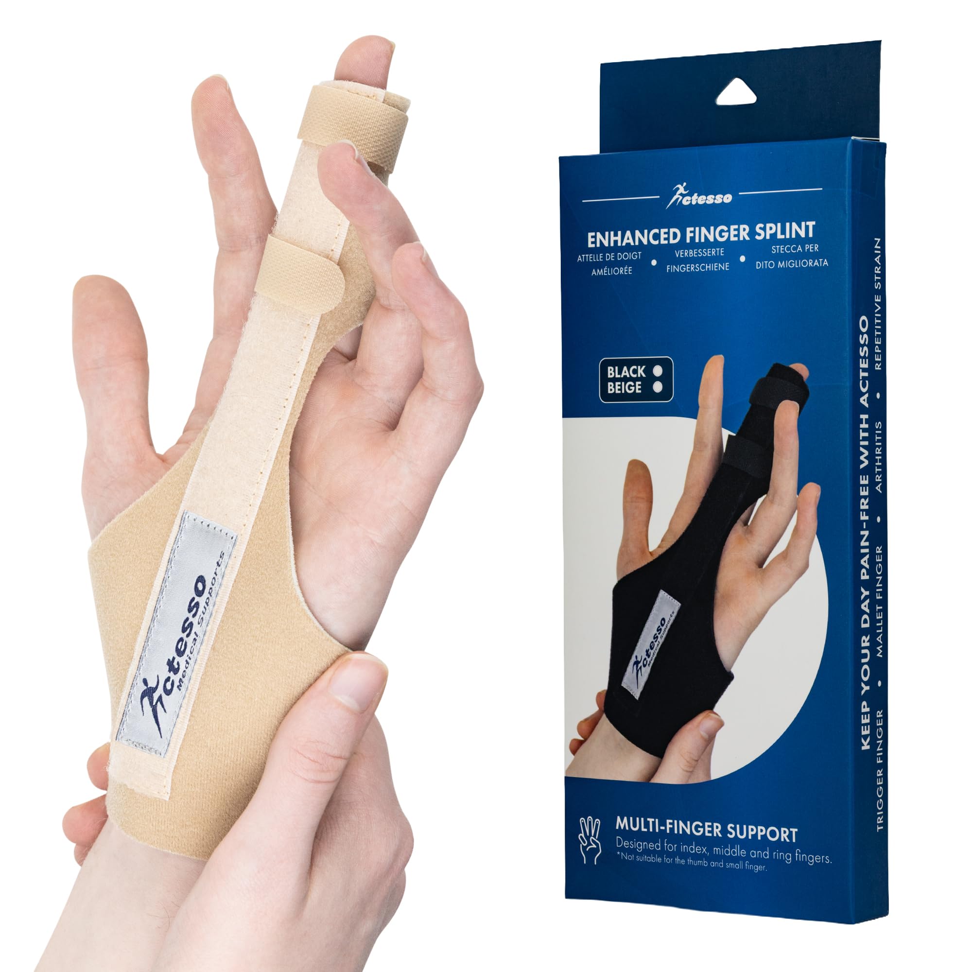 Wohlstand Stecca Per Dito A Scatto – Ortesi Regolabile In Alluminio Per Fratture, Artrite E Tendinite (Taglia Unica, Adatta A Tutte Le Dita)
