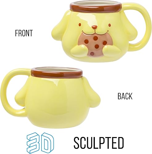 Miniatura 2 de Silver Buffalo Sanrio Hello Kitty and Friends Pompompurin - Taza de cerámica esculpida en 3D, 20 onzas