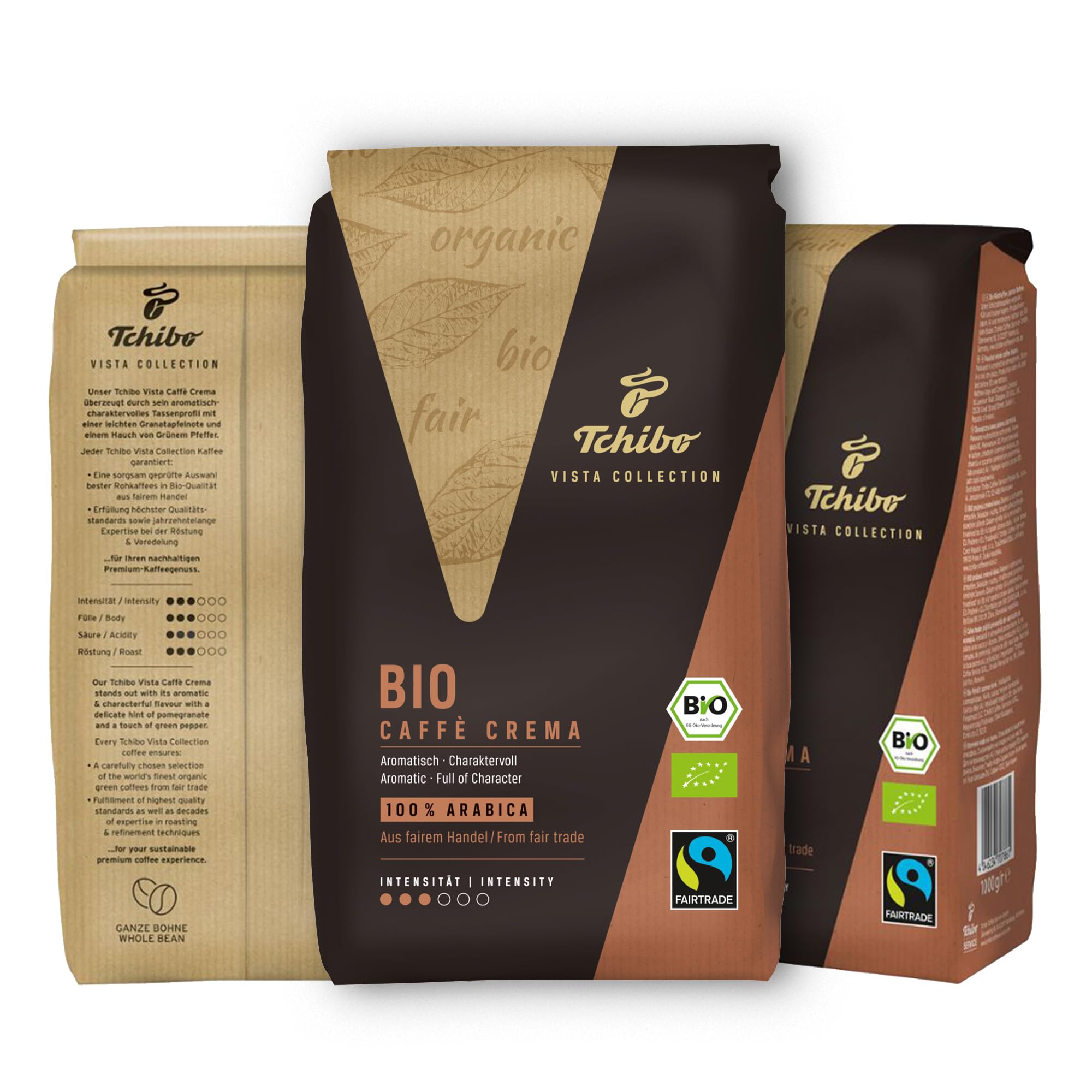 Tchibo 470787"Kaffee Vista" Fairtrade Café Crème