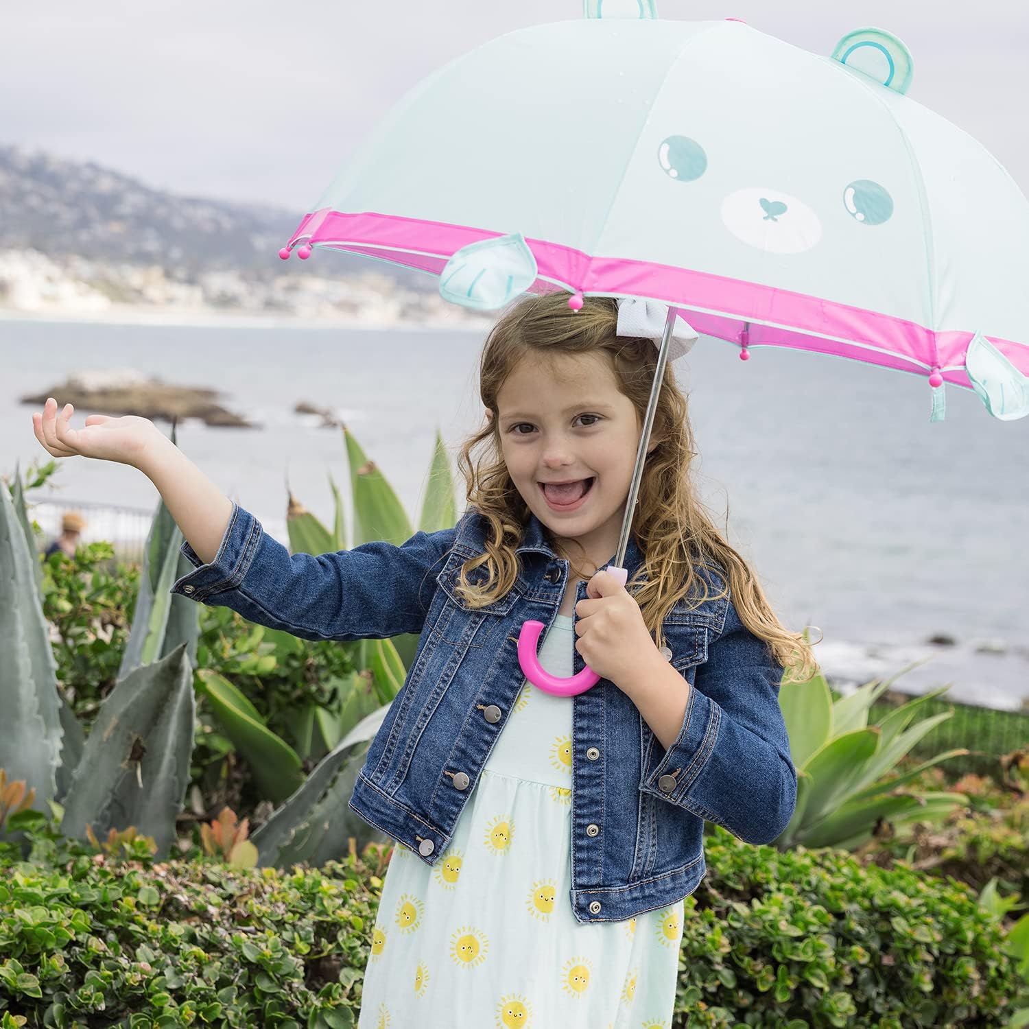 ADORA Be Bright Collections, 26" Color - Changing Kids Umbrella, Easy to Open and Close and with Safety Features, Birthday Gift for Ages 3+ - Bear