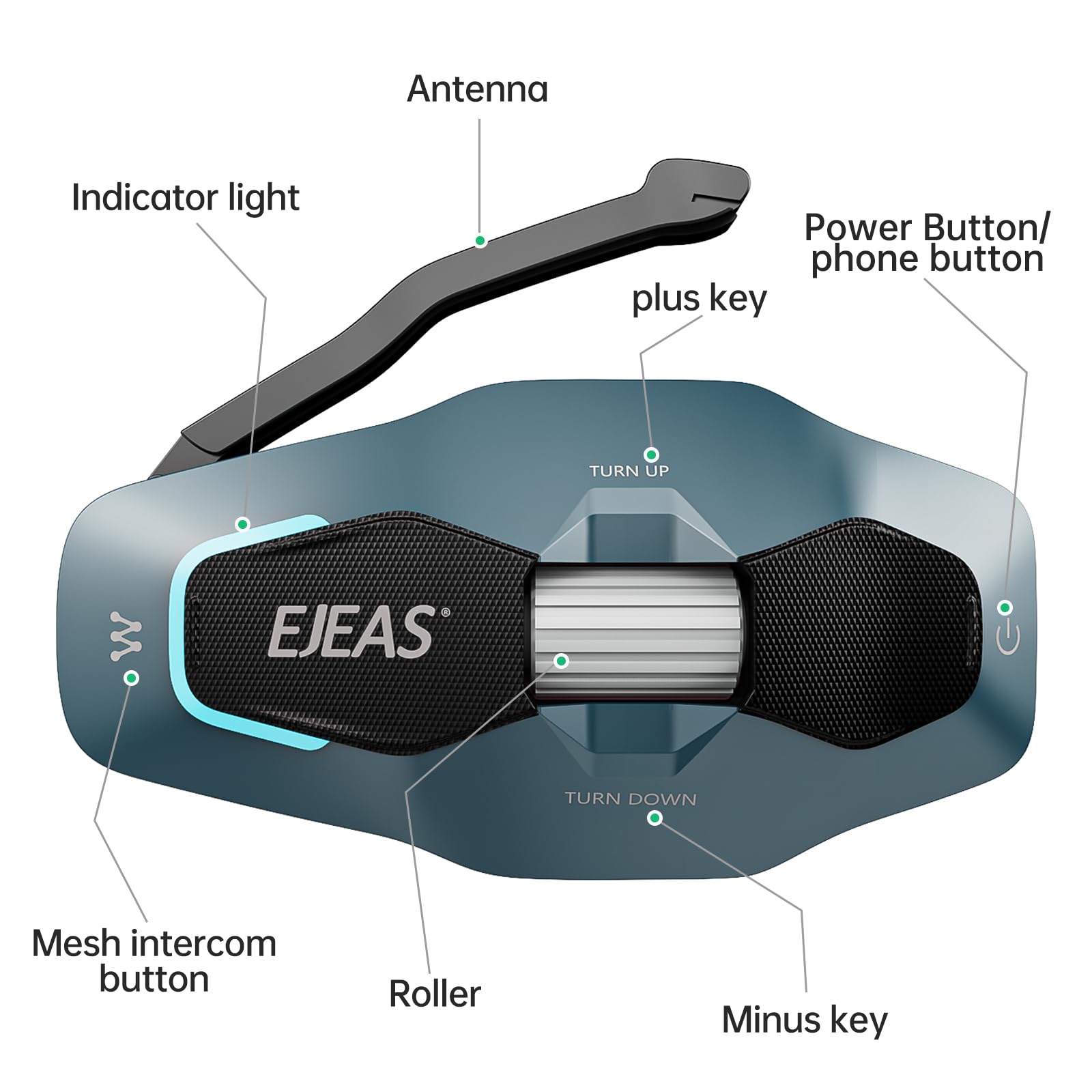 X10 Sistema de Intercomunicación Bluetooth para Cascos de Moto, Mesh 4.0 + Conexión 5G Móvil para Grupos, Compartir Música e IP67 Resistente al Agua Comunicación Grupal par (Verde)