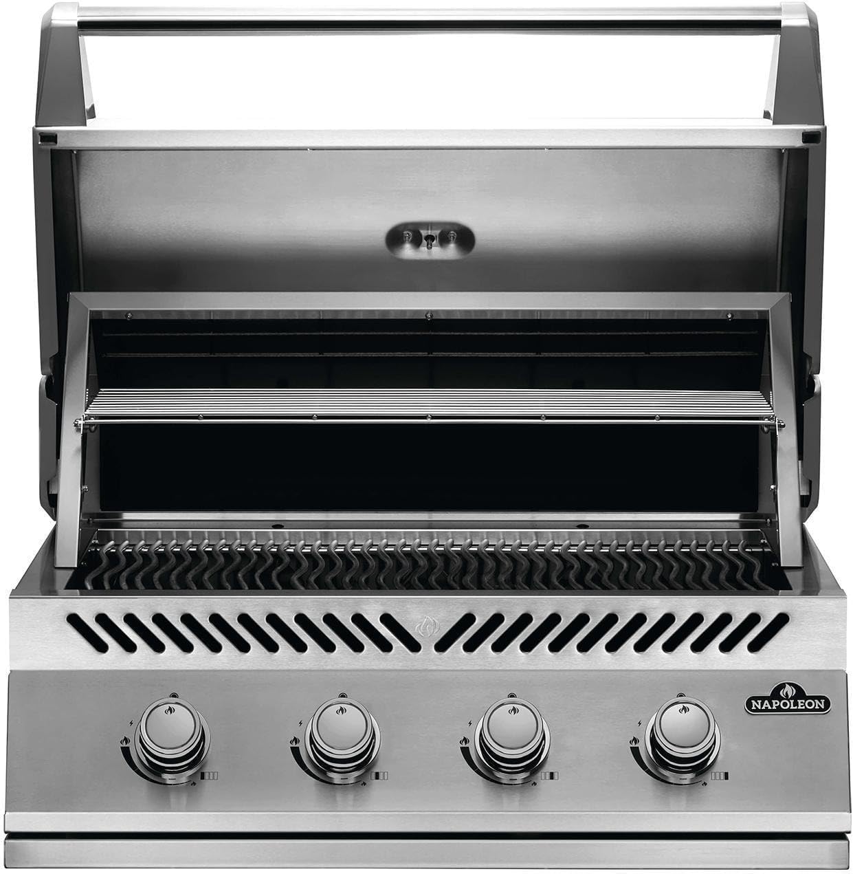 Napoleon Built-In 500 Series 32-Inch Built-In Gas Barbecue Grill Head - BI32PSS - Marine Grade Stainless Steel, Propane, 4 Main Burners, 7.5 mm Stainless Steel Grids