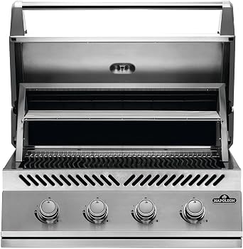 Napoleon Built-In 500 Series 32-Inch Built-In Gas Barbecue Grill Head - BI32PSS - Marine Grade Stainless Steel, Propane, 4 Main Burners, 7.5 mm Stainless Steel Grids