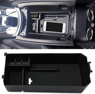 Center Console Organizer Tray Armrest Secondary Storage Box Compatible with Mercedes Benz C Class W205 2015-2021(Sedan & Coupe Only), GLC W253 2016-2022