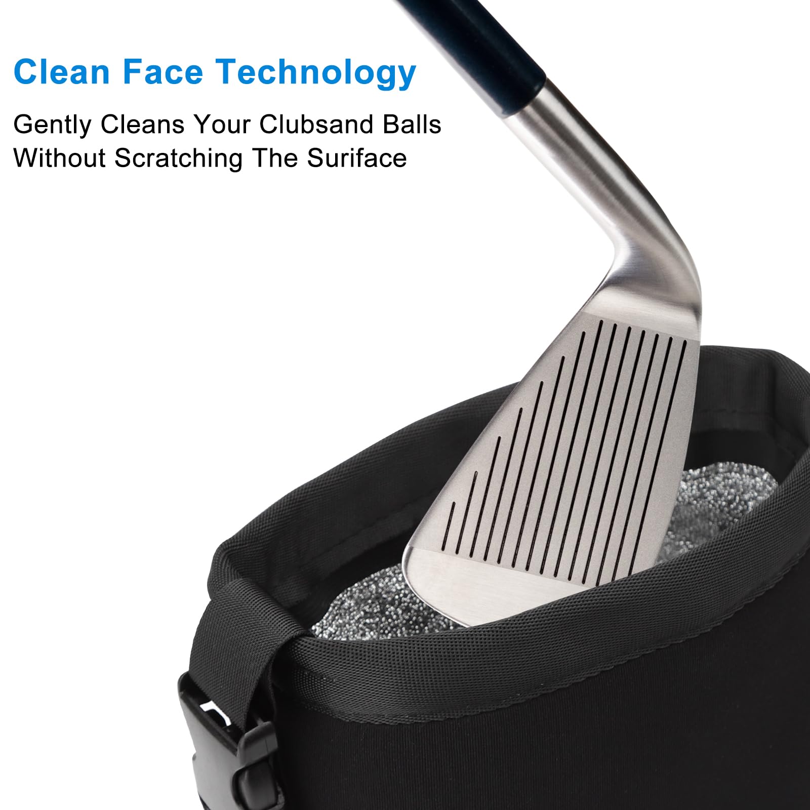Bolsa de Limpieza para Palos de Golf y Pelotas de Golf Clip Desmontable Lavable a máquina Limpia