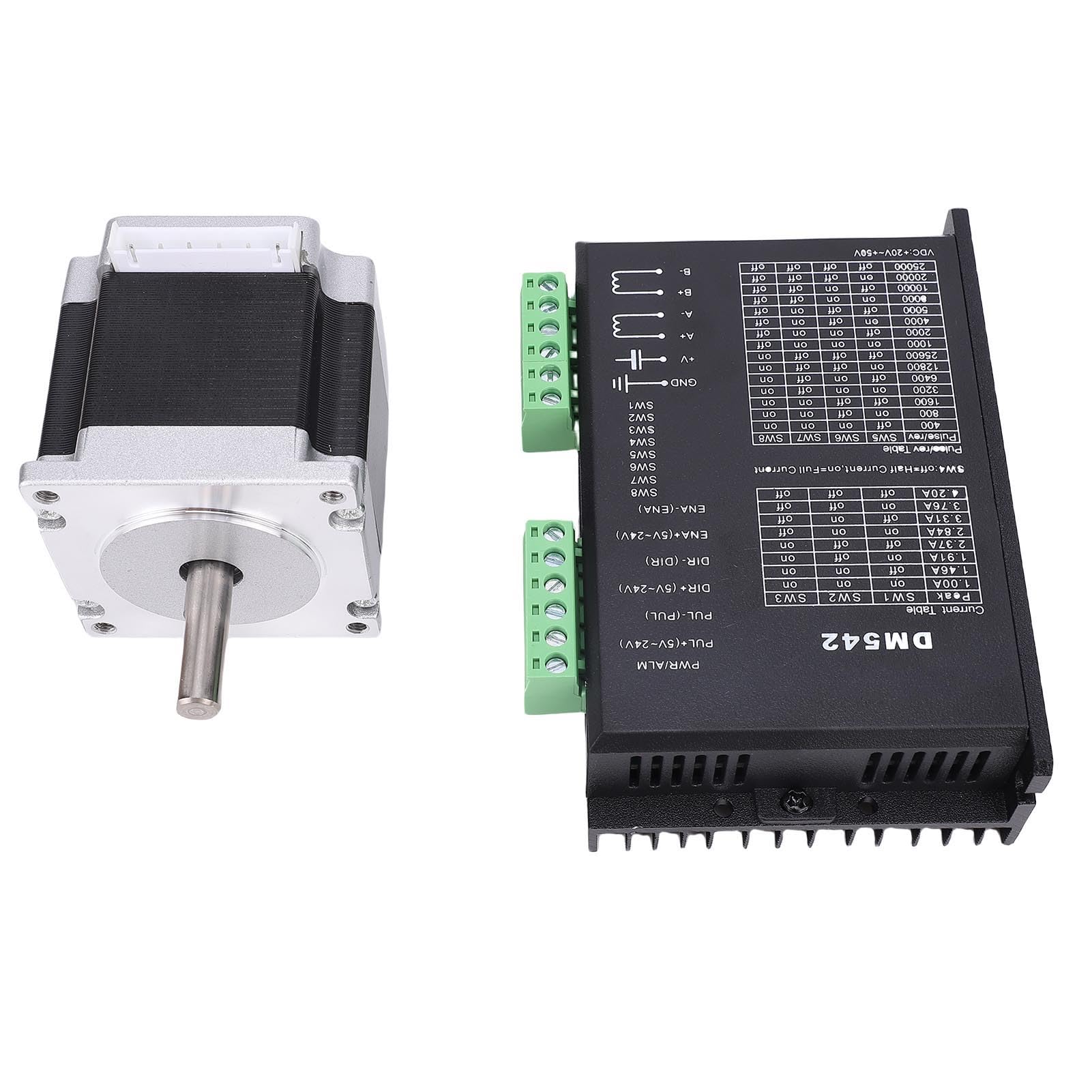 Nema 23 Schrittmotor-Kit mit geschlossenem Regelkreis, hohes Drehmoment, 126 Ncm, 2,8 A, mit DM542-Treiber für CNC-Maschinen, 3D-Drucker, Gravurgeräte, Automatisierungssyst