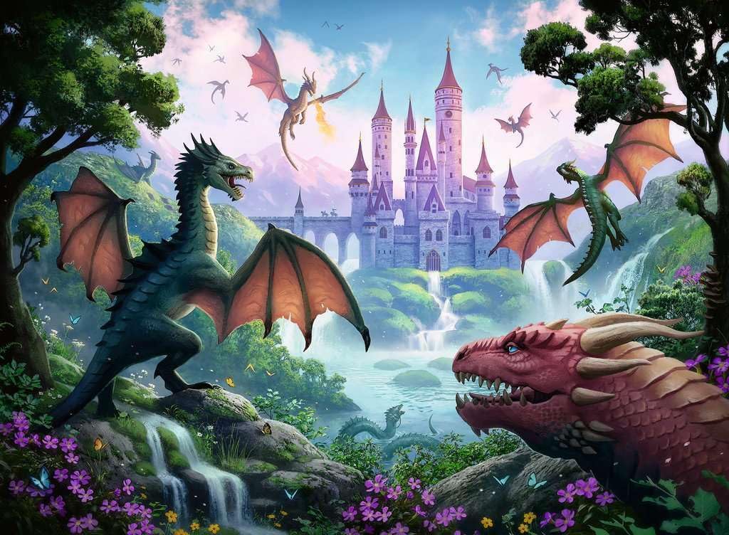 Ravensburger The Wrath of the Dragon Jigsaw Puzzle Jigsaw Puzzle for Adults and Children Age 9 Years Up - 300 Pieces