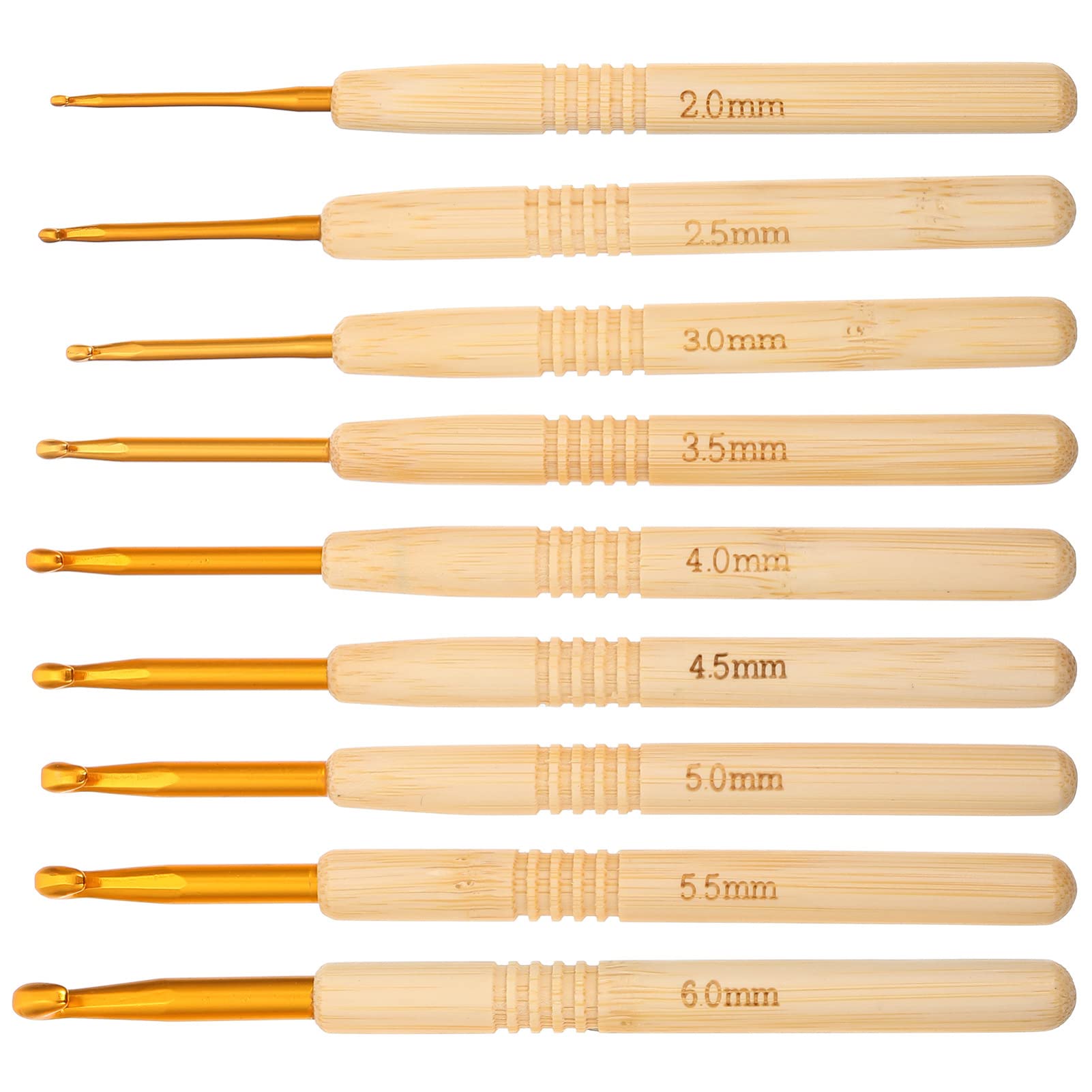 DIYEAH 5 Set Uncinetto Maglioni Strenne Anti-scivolo Tricotin Inter Accessori Cavo Contatore Aghi Infila Ago Kit Uncinetti in Lega Strumenti Per L'artigianato Del Filato Bambù 9 Pezzi * 5