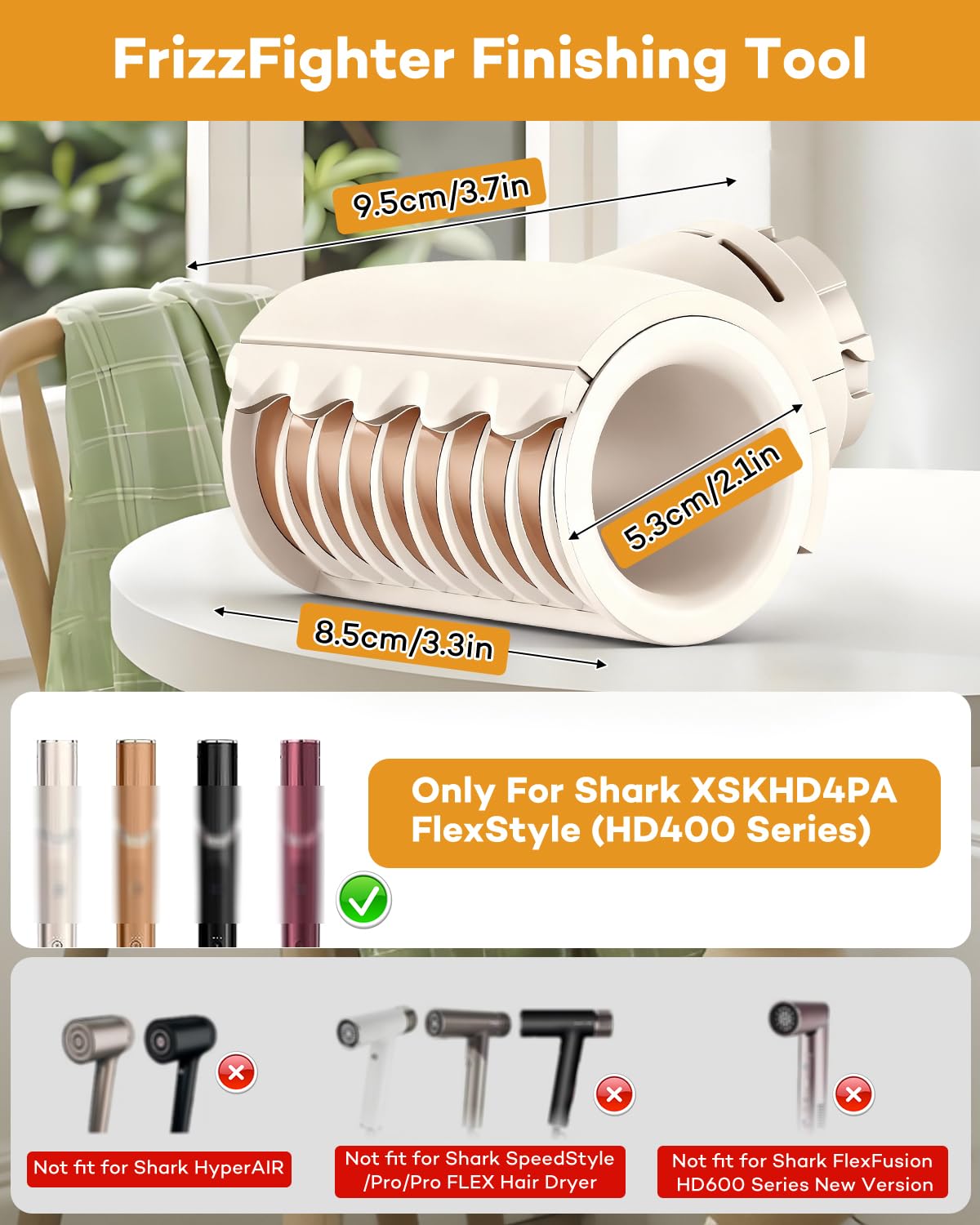 Nasadka wygładzająca do Shark XSKHD4PA FlexStyle, narzędzie wykańczające Frizz Fighter