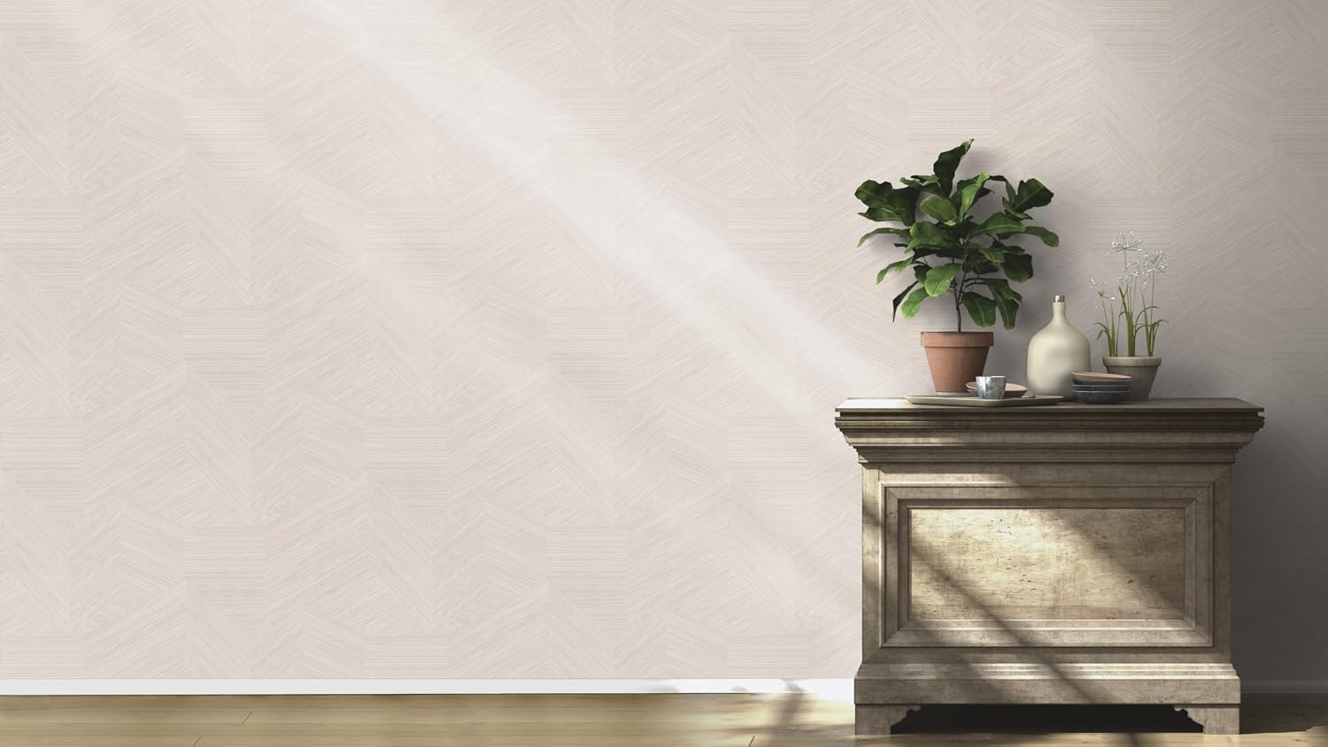 Rasch Tapeten 822809 Non-Woven Wallpaper with Graphic Pattern in Light Pink from The Color Your Life Collection 10.05 m x 0.53 m (L x W)