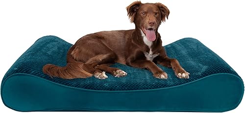 Miniatura 11 de Furhaven - Cama de espuma viscoelástica para perro, piel sintética ultraafelpada y gamuza, con funda extraíble lavable, color gris, jumbo (XL)