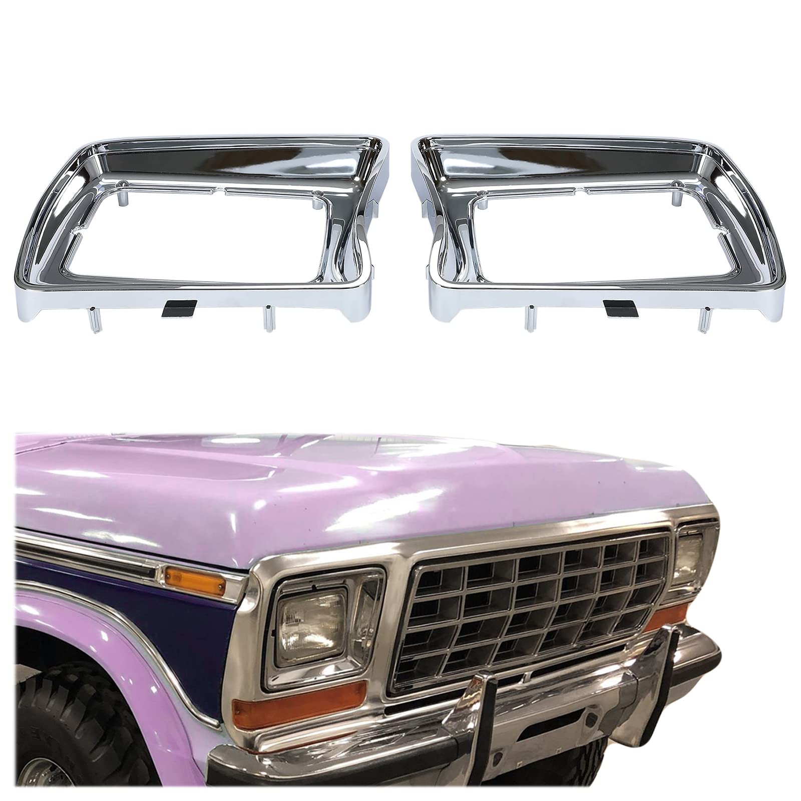 Grille Insert - Chrome - 1978-79 Ford Truck, 1978-79 Ford Bronco