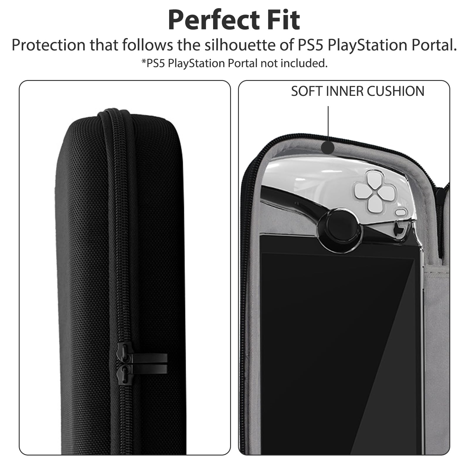 Custodia Rigida da Viaggio per PS Portal Nera, Custodia da Trasporto per Console PS5 Portal