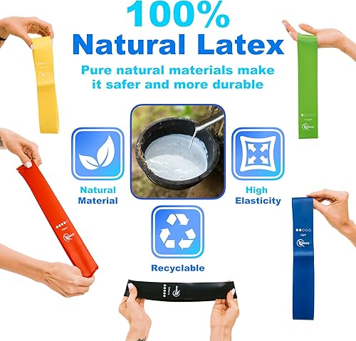 Miniatura 8 de Bandas de resistencia, bandas de entrenamiento de ejercicio para mujeres y hombres, 5 juegos de bandas elásticas para entrenamiento, banda elástica