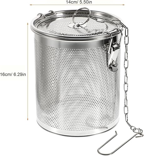 Miniatura 2 de Hemoton Infusor de bola de té de acero inoxidable, filtro de té de gran capacidad, colador de cocina, colador de condimentos con gancho de cadena