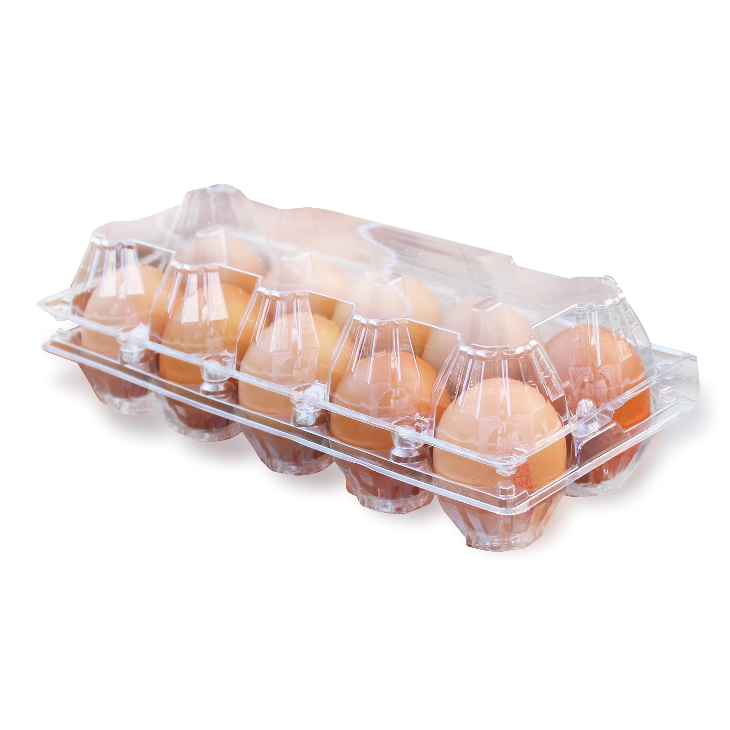 ClearPack 10er Eierschachtel für Hühnereier in den Größen S, M & L - Recycelt - Kunststoff - Platzsparend stapelbare Eierkartons - 100 Stück