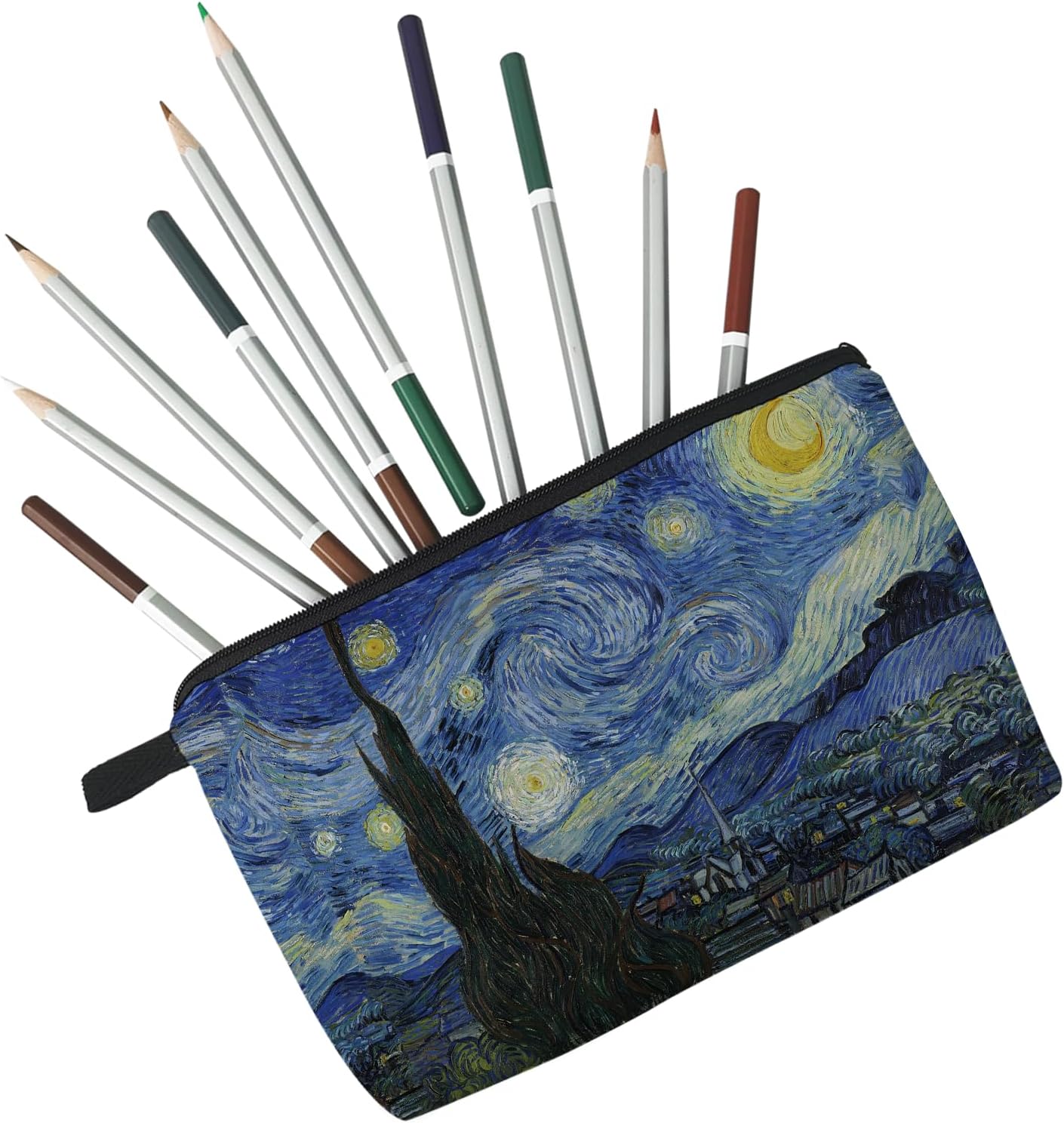 Livel lhood Women Travel Bag The Starry Night Pattern Printed Cosmetic Bag Makeup Bag Small Pouch Gift for Women hz2440