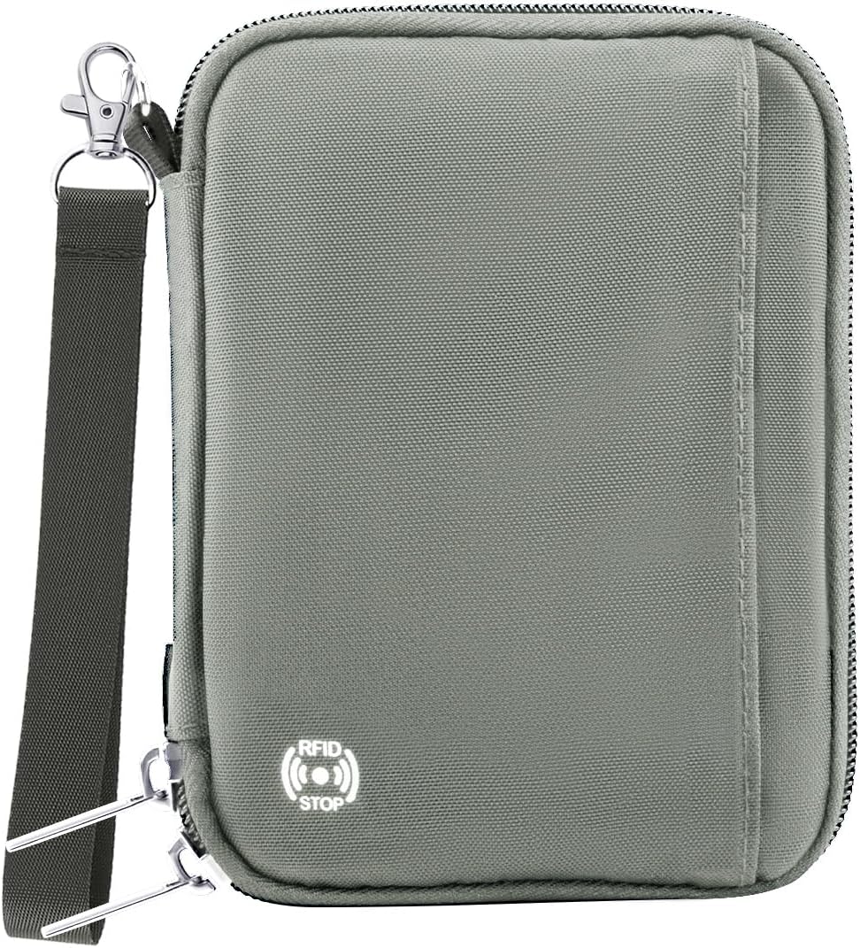 Porta Pasaporte para Viajes, Bloqueo RFID Travel Walle Essentials