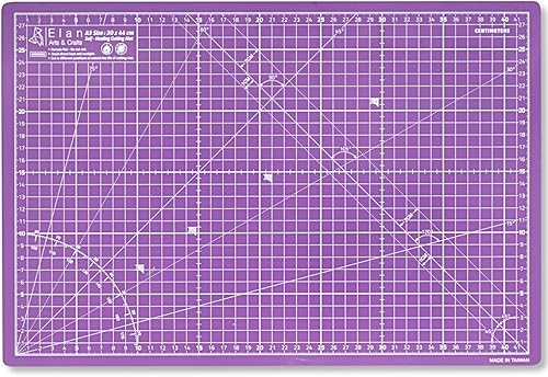 Vista 10 de Elan Tapete de corte A2 rosa y morado, tapete de corte autorreparable de 18 x 24 pulgadas, tabla de manualidades de 5 capas rosa, tabla