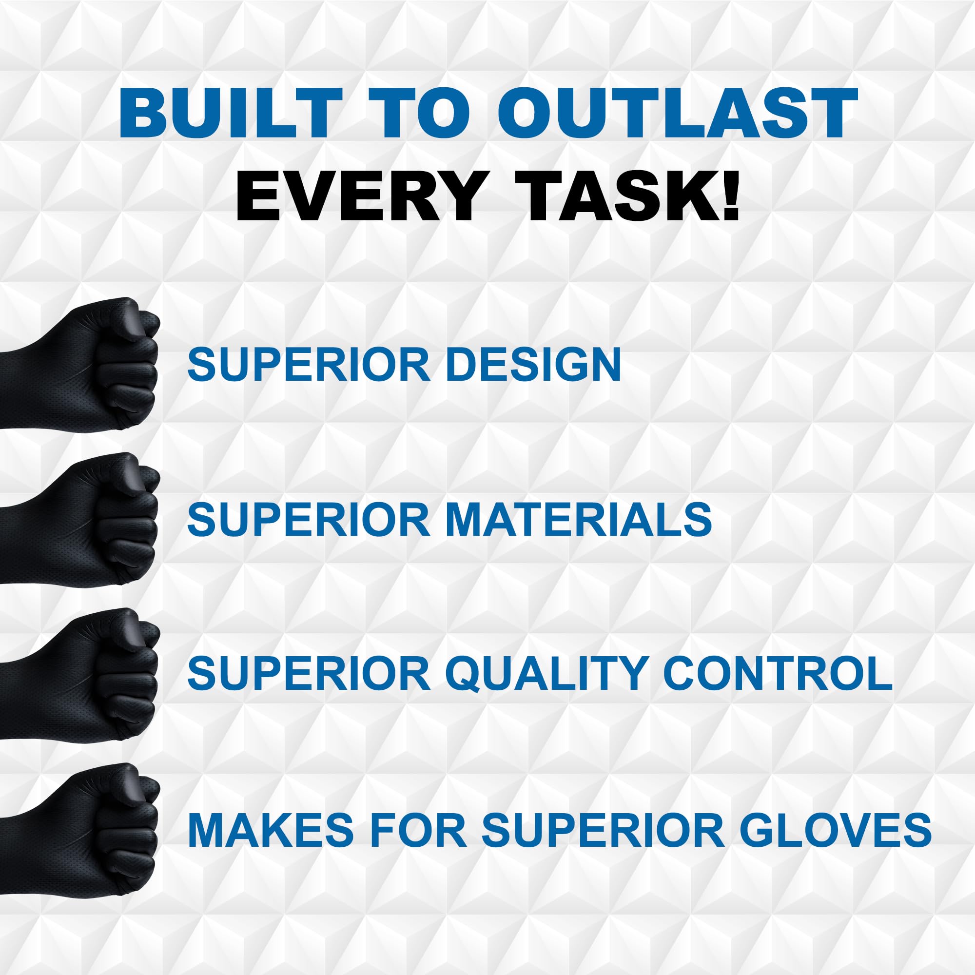 PERMASAFE PROTECTIVE COATINGS PERMASAFE - Guantes de nitrilo resistentes de 6 mil con textura de diamante antideslizante, talla L (paquete de 100)