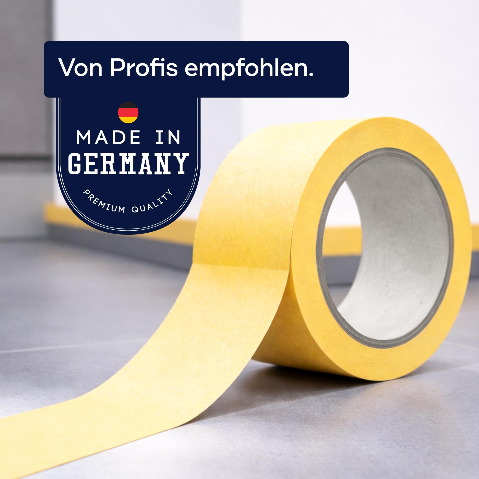 Plid Goldband Malerkrepp – 32 Rollen - 30 mm × 50 m – Malerklebeband | Kreppband | Abklebeband | Für Wand, Holz, Metall, Putz & Glas | Präzise Farbkanten | Innen & Außen
