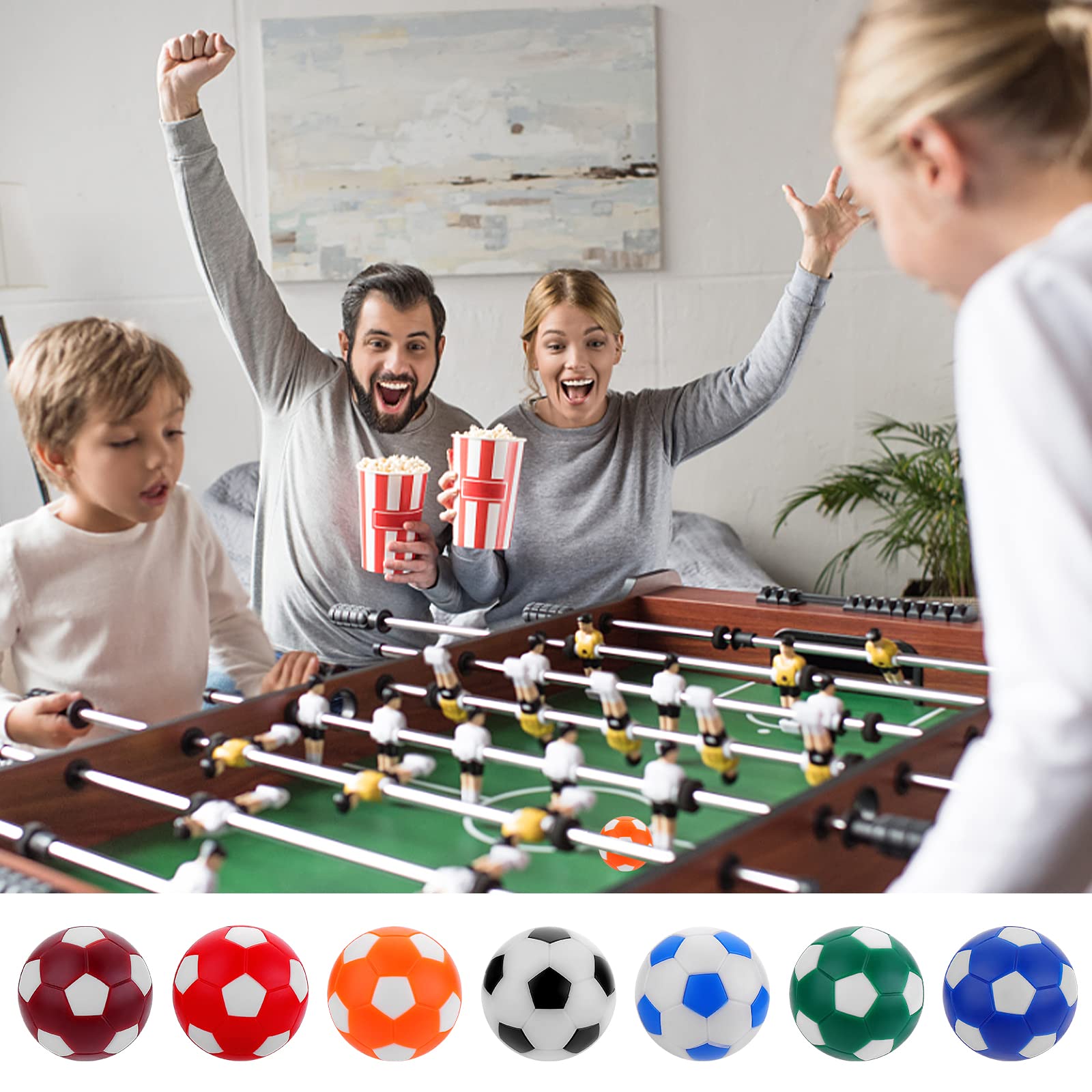 8 Balles De Baby-foot 32mm - Balles Silencieuses En Plastique HIPS Pour Tables 90-120cm