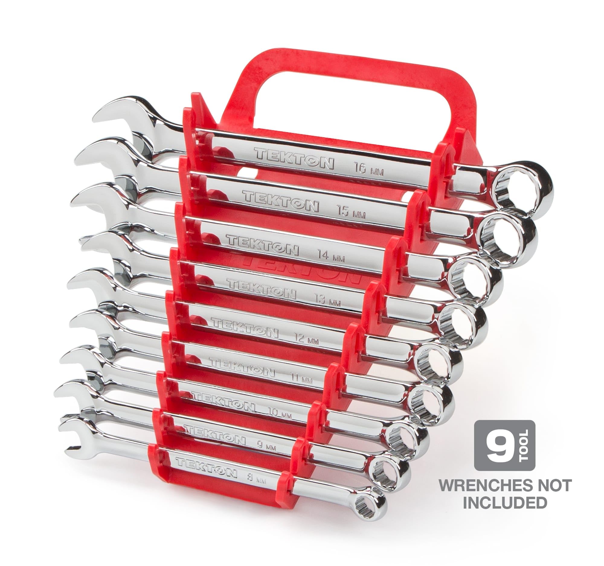 TEKTON 9-Tool Combination Wrench Holder (Red) | 79365 | Made in USA — Amazon image 3