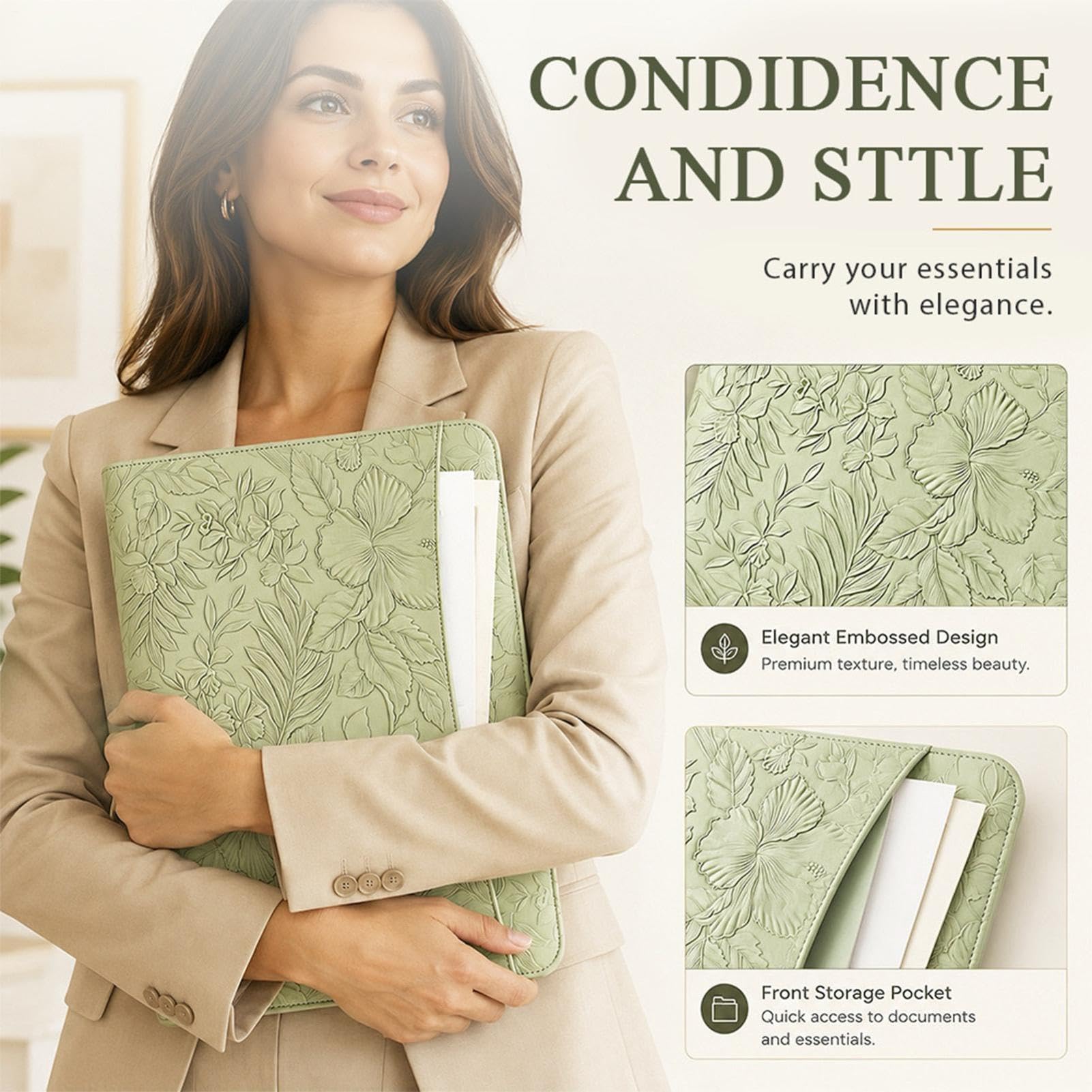 Carpeta profesional de negocios A4 - Estuche para currículum y cuaderno