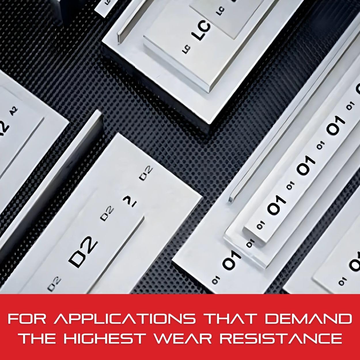 D2 Tool Steel Sheet, Annealed/Precision Ground, ASTM A681, 1/2" Thickness, 1/2" Width, 18" Length