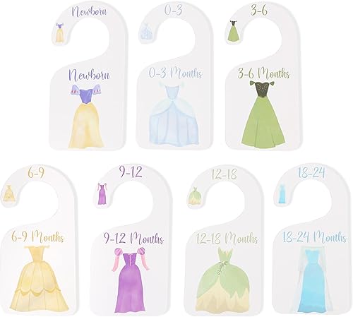 Miniatura 5 de Divisores de armario de princesa para guardería, baby shower, organizador de armario para niña, recién nacido a 24 meses para el hogar