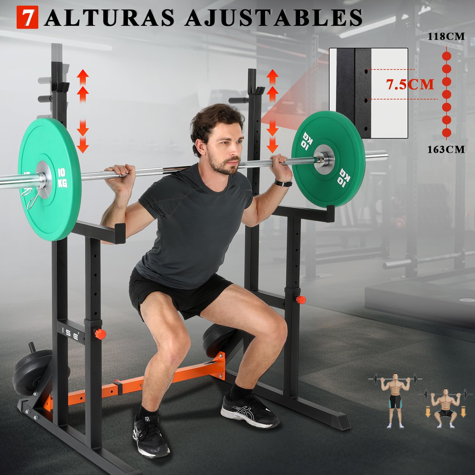 Pesas Ajustables Rack Para Sentadillas Ajustables Soporte