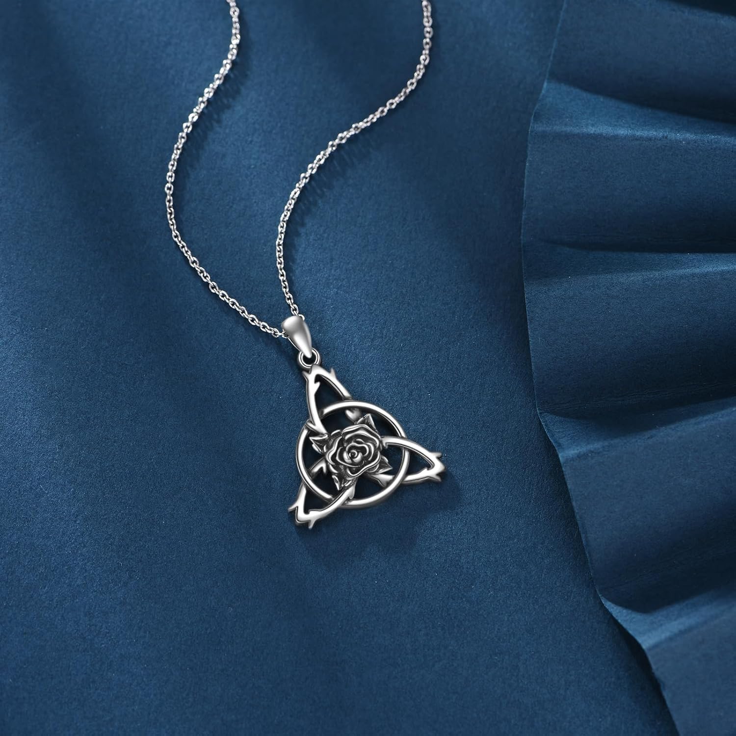 KQF Witches Knot Necklace for Women 925 Sterling Silver Wiccan Pagan Pendant Amulet Protection Jewelry Gifts for Women - Image 3