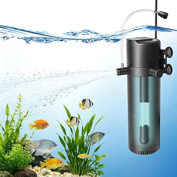 Aquarium Internal Filter 5-in-1 Aquarium Filter with UV Steriliser & Timer