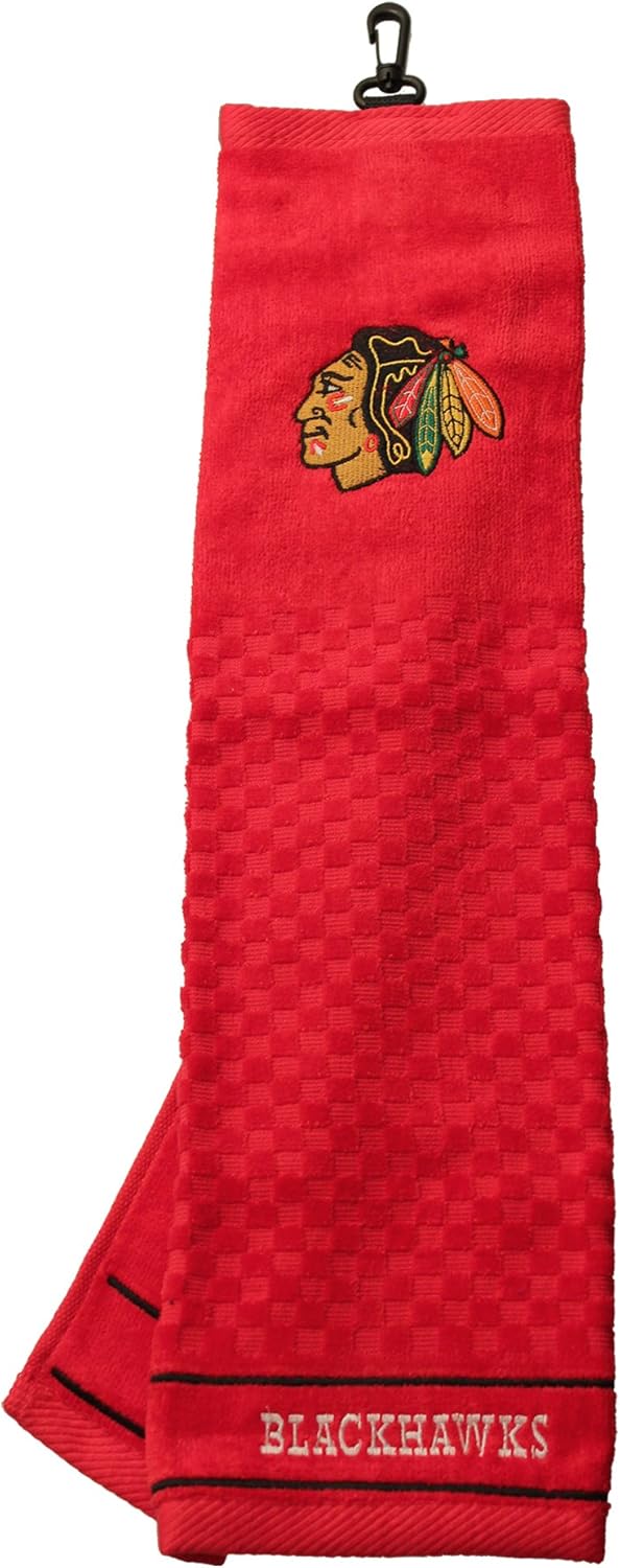 Team Golf NHL Embroidered Golf Towel, Checkered Scrubber Design, Embroidered Logo