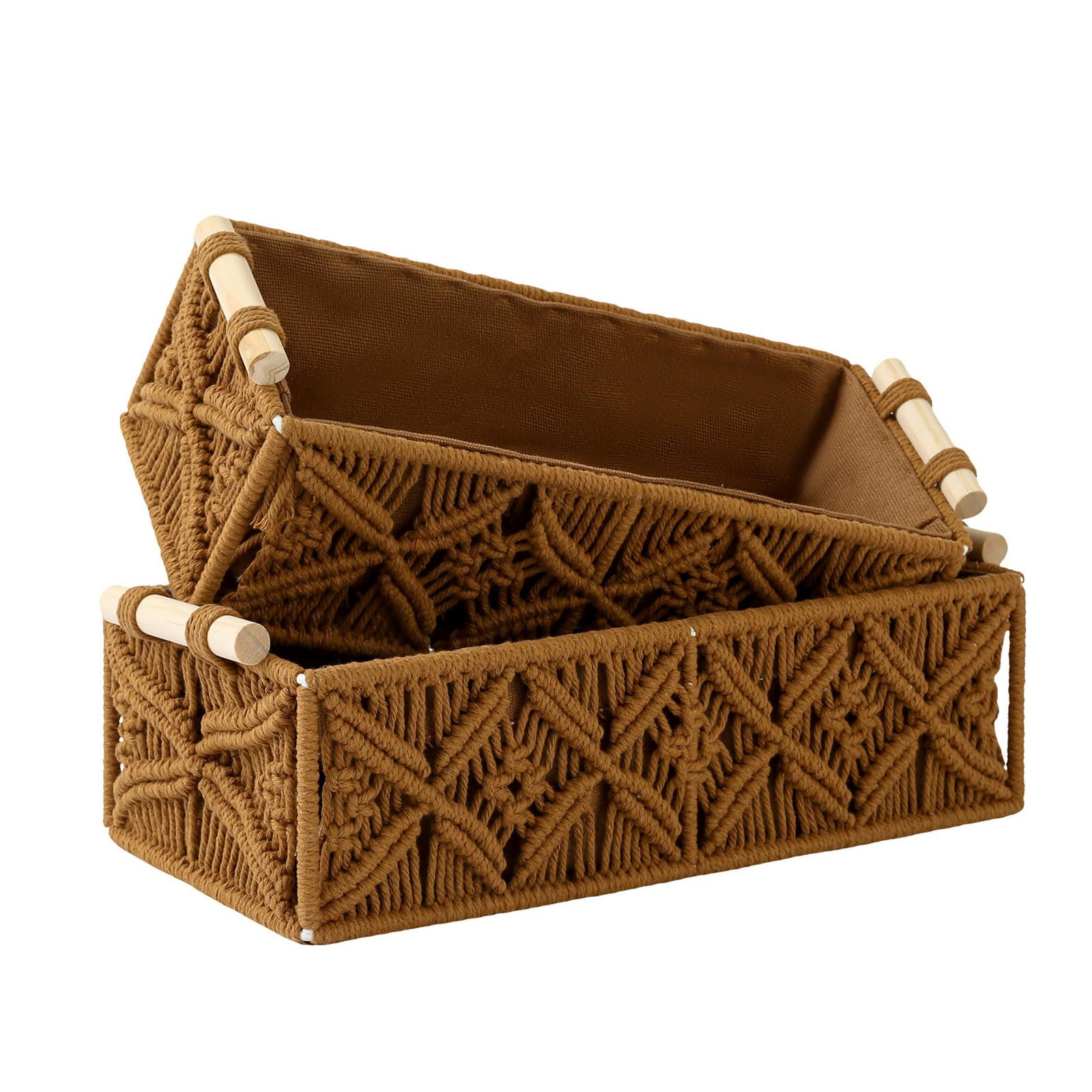 Kalttoy Multipurpose Sturdy Cotton Weave Storage Box Accessory for Tissues and Remote Controls Stylish Home Decoration Handwoven Storage Basket
