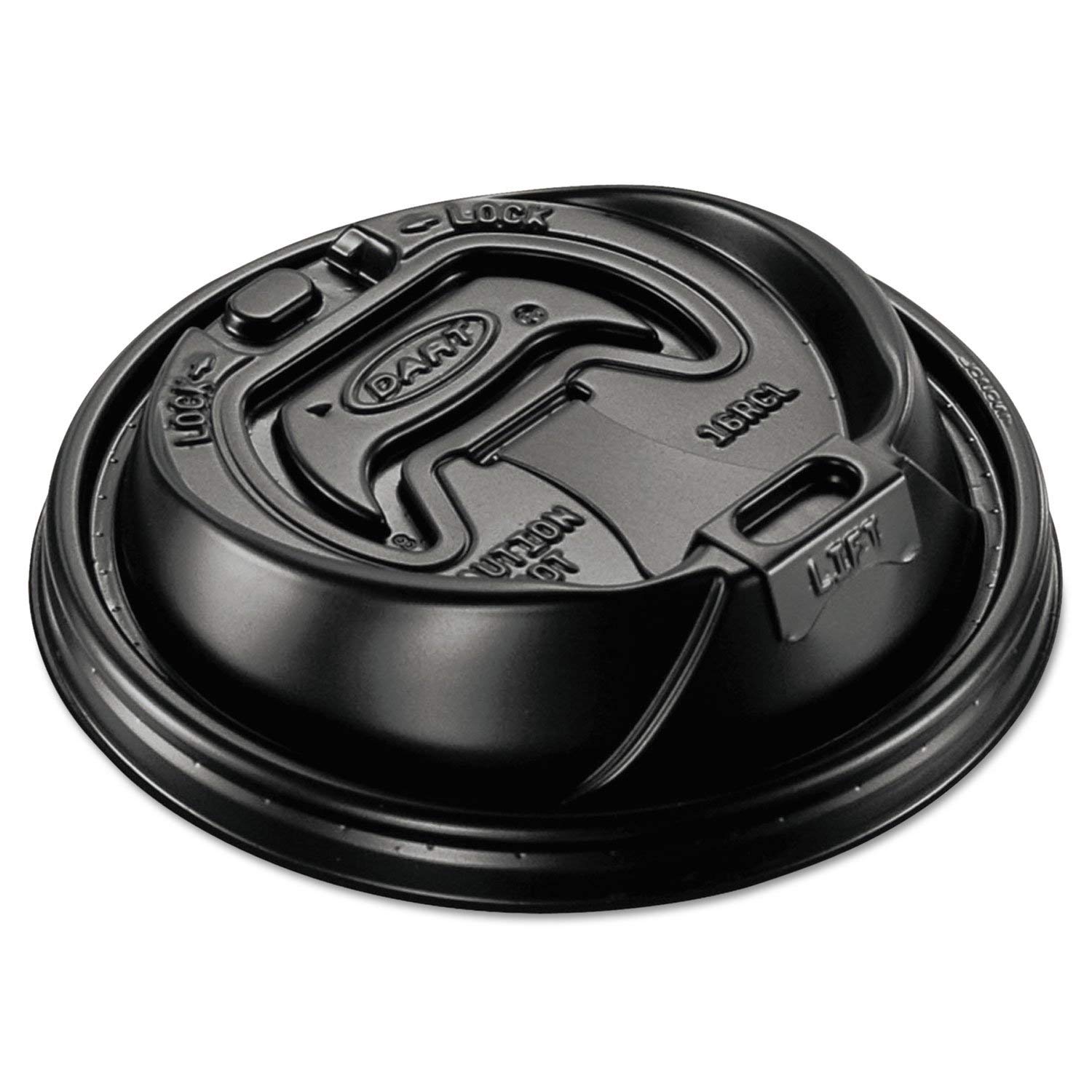 Dart 16RCLBLK Black Optima Reclosable Lid (Case of 1000)
